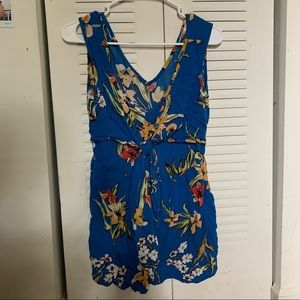 Band of Gypsies | Blue Floral Shorts Romper
